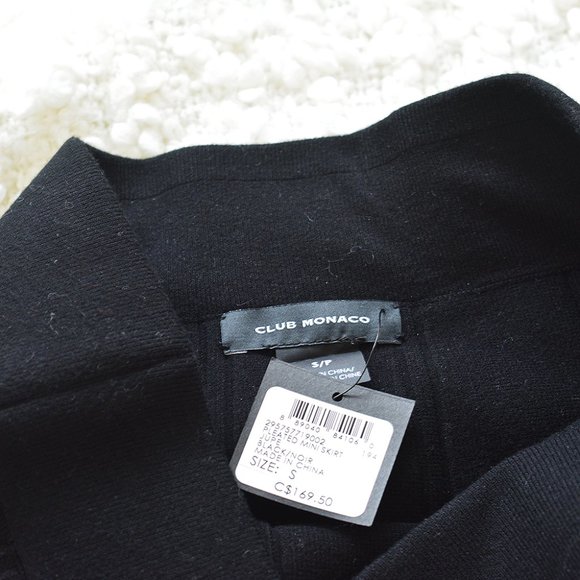 BNWT Club Monaco Black Pleated Mini Skirt - Picture 2 of 5